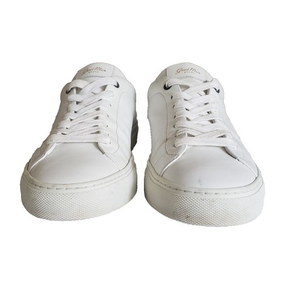 Good Man Brand Men\'s White Leather Lace-Up Sneakers Made in Italy Size 8.5 main image 6